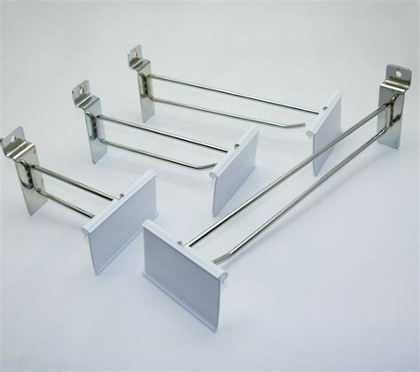 slatwall hooks with label holder.